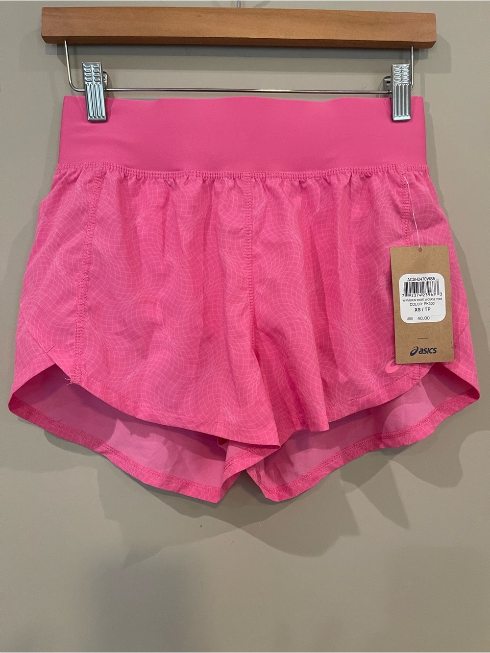 ASICS Pink Women's Athletic Running Shorts with Wide Waistband